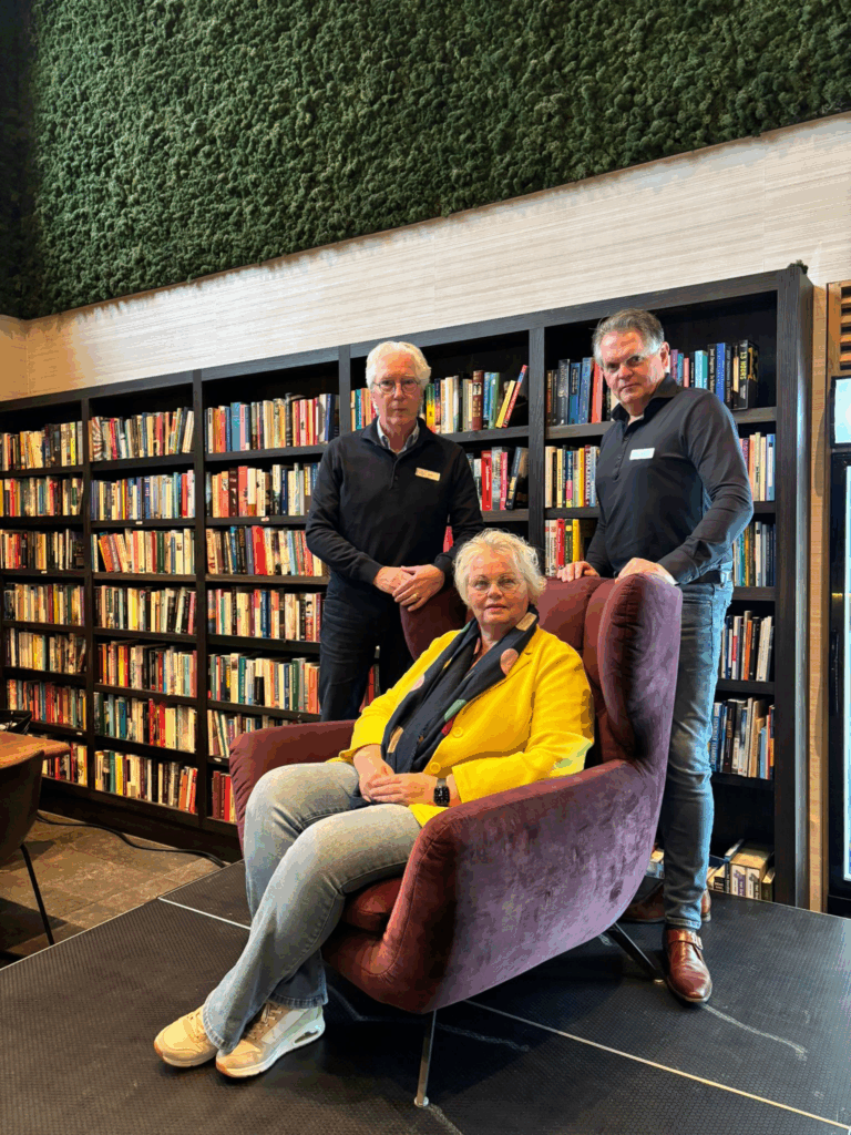 Foto met Arjen Meinders, Griet Kenters en Henk Blik